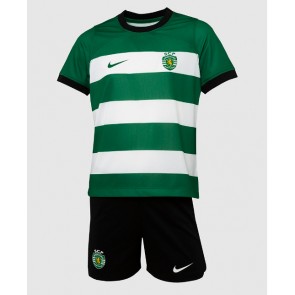 Sporting CP Dětské Domácí dres komplet 2023-24 Krátký Rukáv (+ trenýrky)